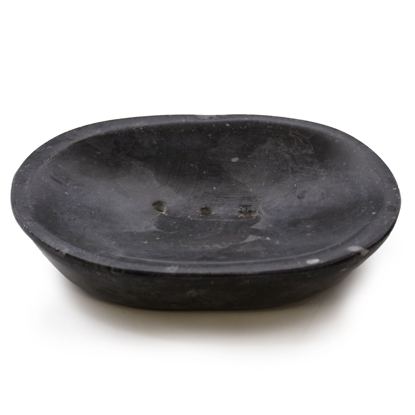 Porte-Savon Ovale en Marbre Noir véritable