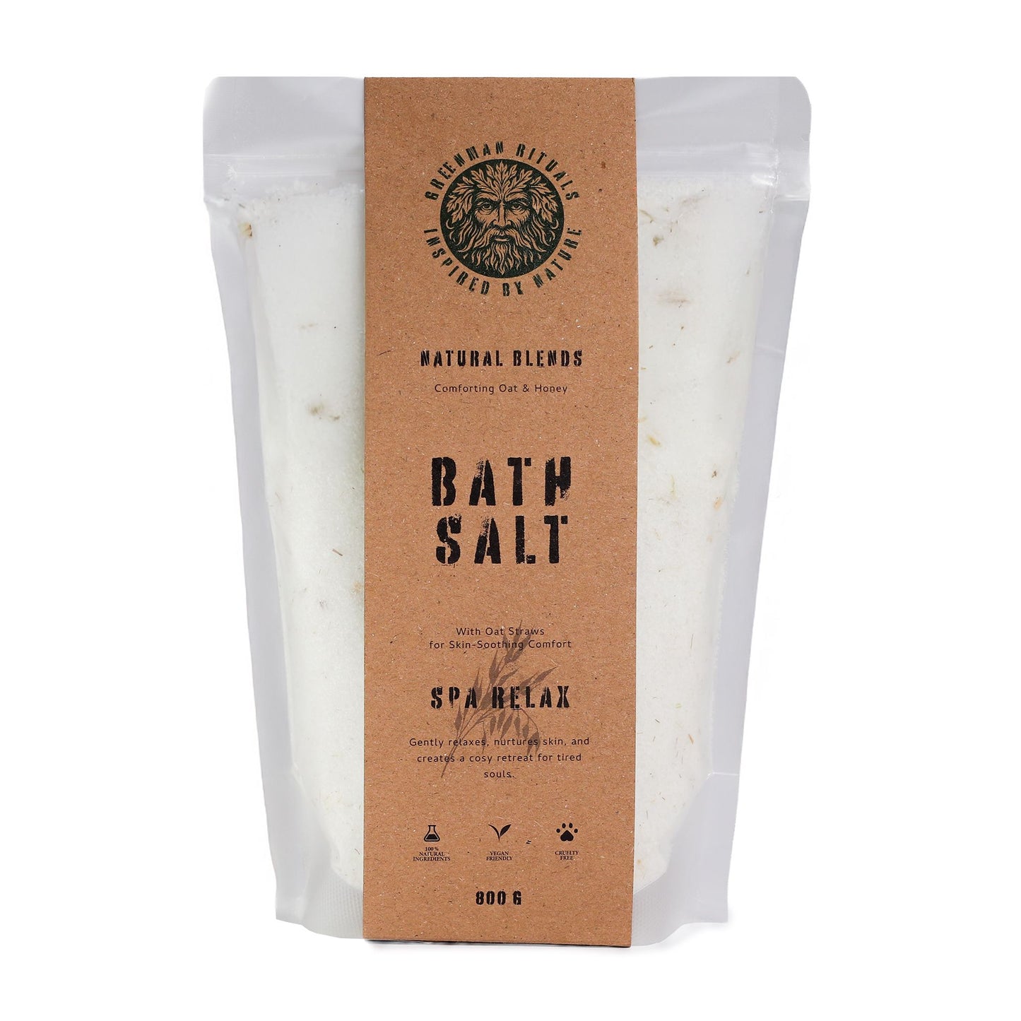 Sels de Bain d'Epsom Greenman — Douceur Miel & Avoine (Spa Relax)