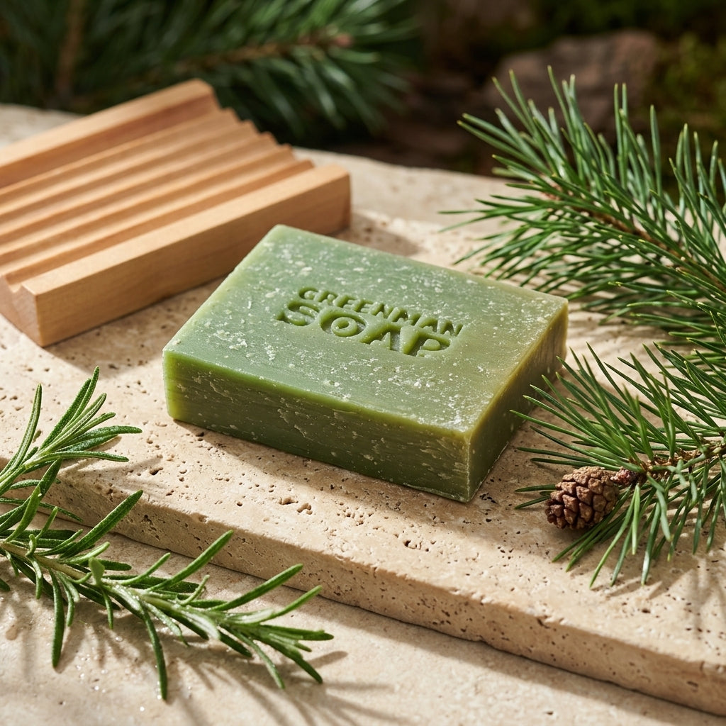 Savon Artisanal Greenman — L'Exfoliant du Jardinier (Pin & Romarin)