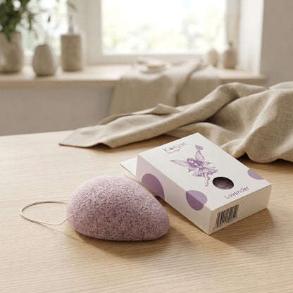 Éponge Konjac Teardrop à la Lavande — Apaisante & Sérénité du Soir