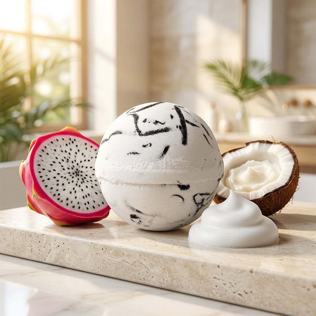 Bombe de Bain Coco Évasion — Fruit du Dragon (Exotisme & Douceur)