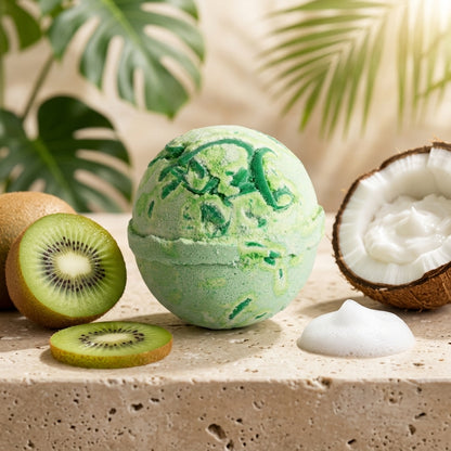 Bombe de Bain Coco Évasion — Kiwi Vivifiant (Fraîcheur & Vitalité)