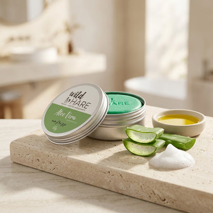 Shampooing Solide Wild Hare — Aloe Vera & Huile de Pépins de Raisin