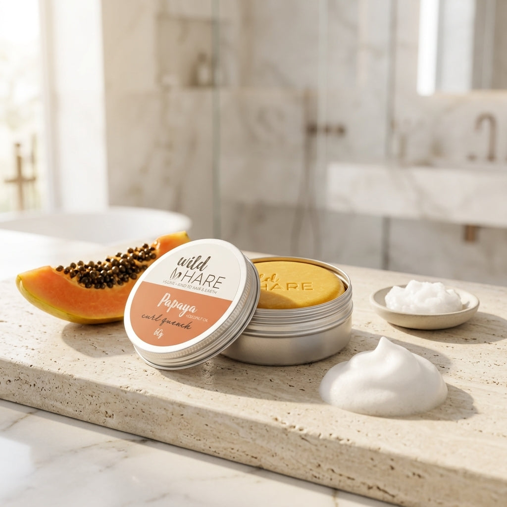 Shampooing Solide Wild Hare — Papaye & Huile de Coco
