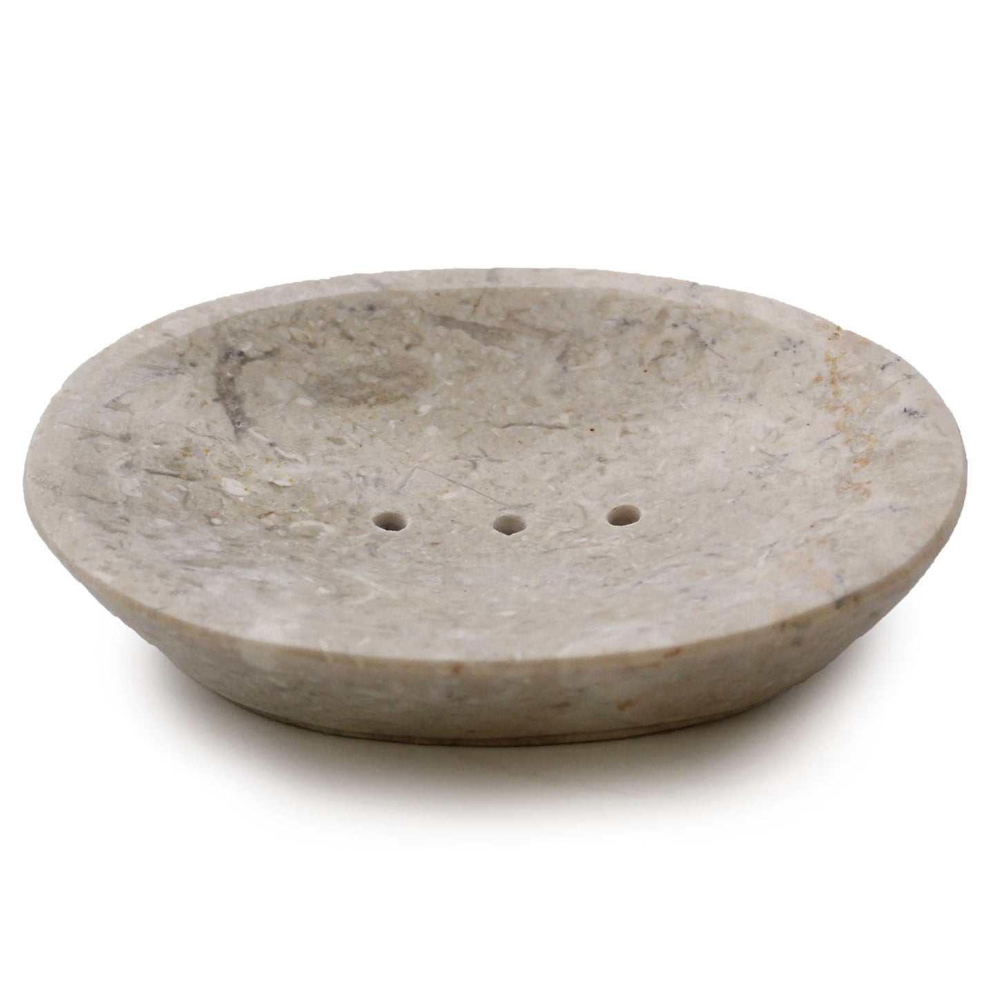 Porte-Savon Ovale en Marbre Crème véritable