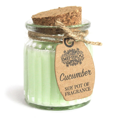 Bougie de Soja Rustique — Concombre