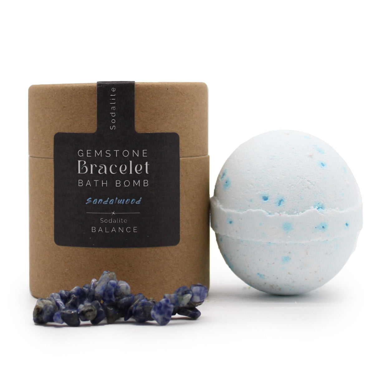 Bombe de Bain & Bracelet Lithothérapie — Sodalite (Paix Intérieure & Intuition)