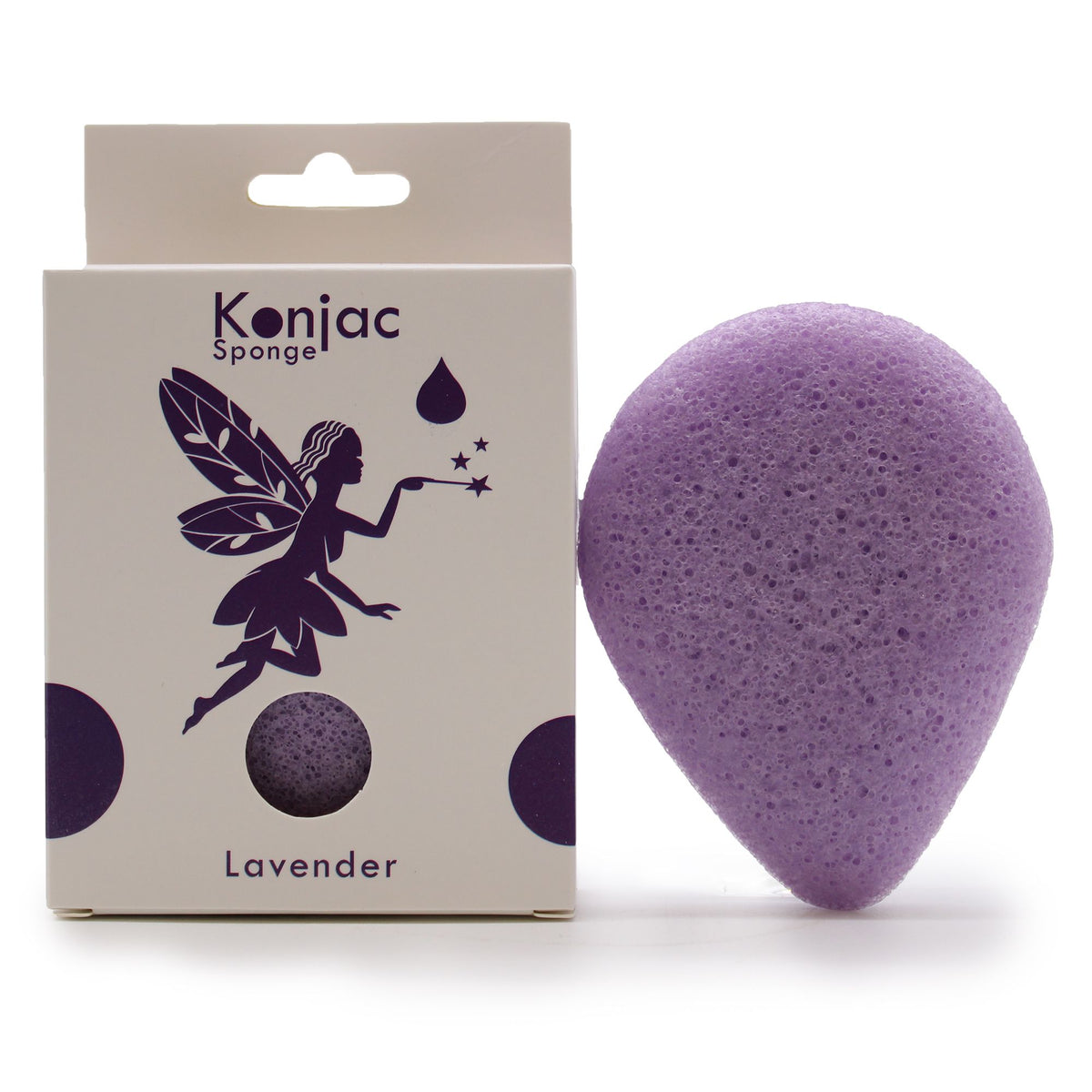 Éponge Konjac Teardrop à la Lavande — Apaisante & Sérénité du Soir