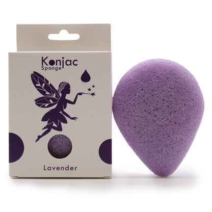 Éponge Konjac Teardrop à la Lavande — Apaisante & Sérénité du Soir