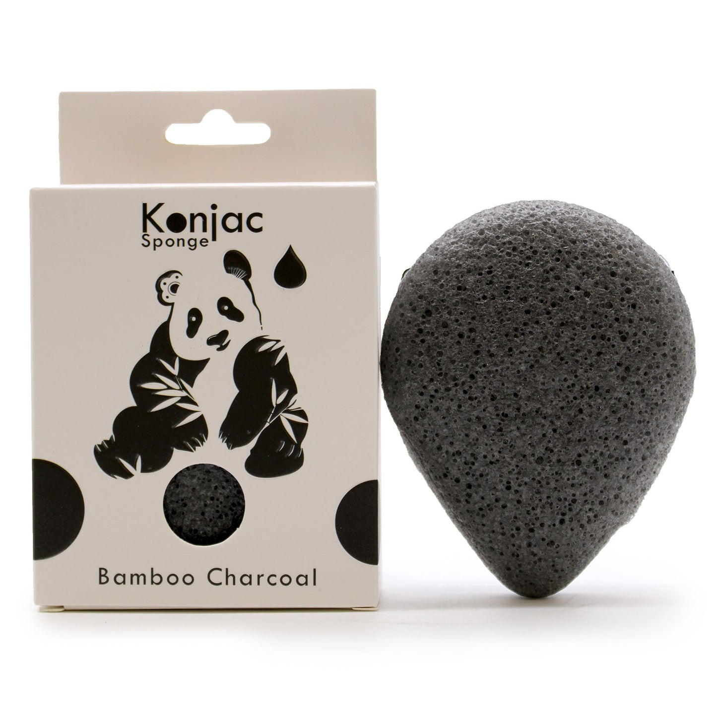 Éponge Konjac au Charbon de Bambou — Purifiante