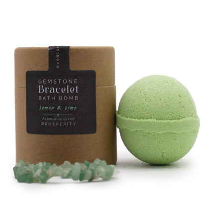Bombe de Bain & Bracelet Lithothérapie — Aventurine Verte (Chance & Équilibre)