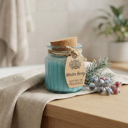 Bougie de Soja Rustique — Baies d'Hiver